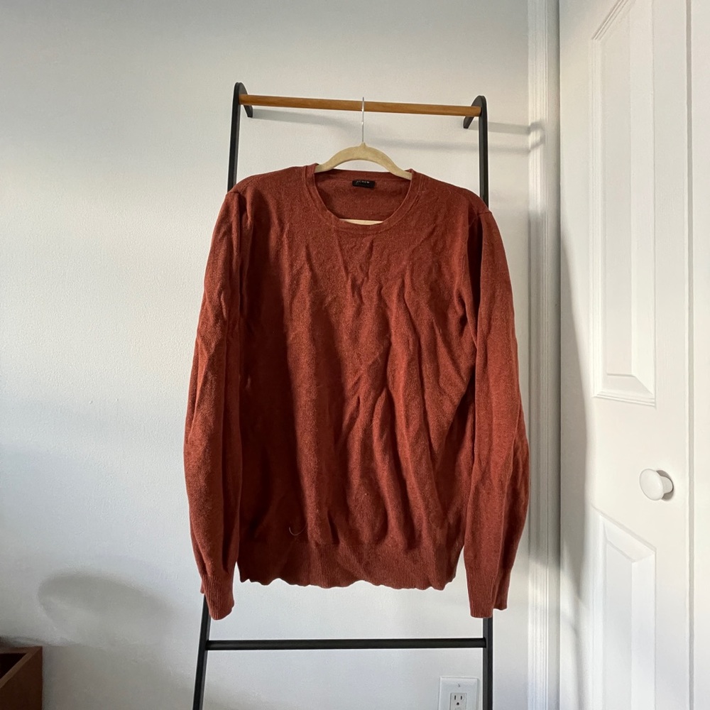 EUC - J. Crew Cotton Piqué-Stitch Crewneck Sweater